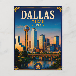 Postal ⭐ Recuerdo de vacaciones en Dallas Texas desde la