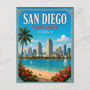 Postal 🌊 Recuerdo de vacaciones en la playa de San Diego