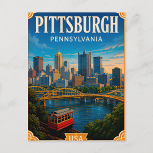 Postal 🌉 Recuerdo de vacaciones en Pittsburgh Pennsylvan