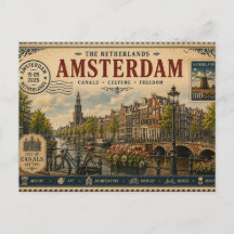 Recuerdo de vacaciones vintage de Holanda