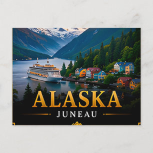 Postal 🏔️ Recuerdo de viaje a Alaska para viajeros en ca