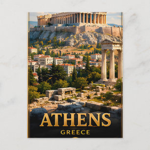 Postal Recuerdo de viaje a Atenas Grecia