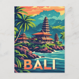 Postal Recuerdo de viaje a Bali Indonesia para viajeros d