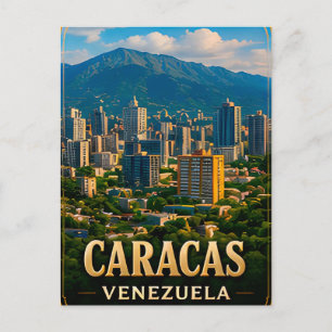 Postal Recuerdo de viaje a Caracas Venezuela Montaña Silu