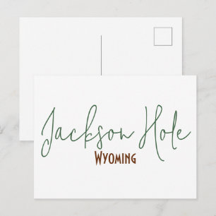 Postal Recuerdo de viaje a Jackson Hole, Wyoming