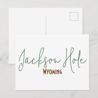 Postal Recuerdo de viaje a Jackson Hole, Wyoming