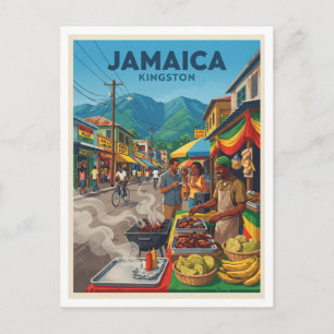 Postal Recuerdo de viaje a Kingston Jamaica