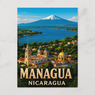 Postal Recuerdo de viaje a Managua Nicaragua