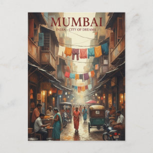 Postal Recuerdo de viaje a Mumbai