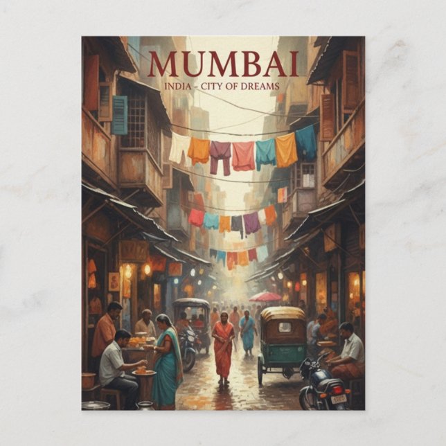 Postal Recuerdo de viaje a Mumbai (Anverso)