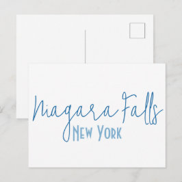 Postal Recuerdo de viaje a Niagara Falls, Nueva York