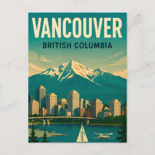 Postal Recuerdo de viaje a Vancouver Canadá