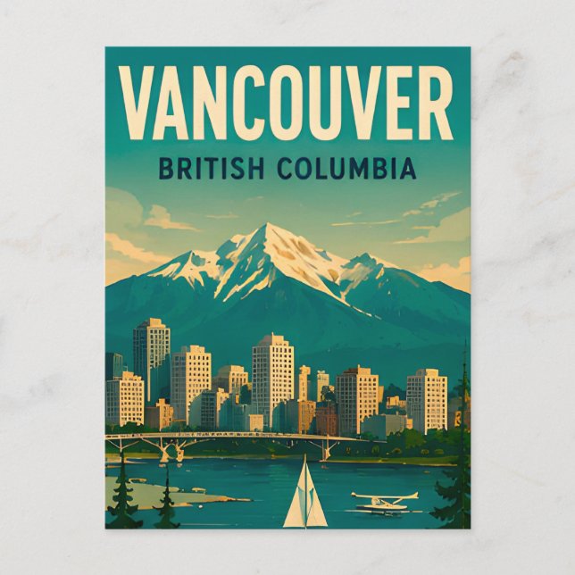 Postal Recuerdo de viaje a Vancouver Canadá (Anverso)