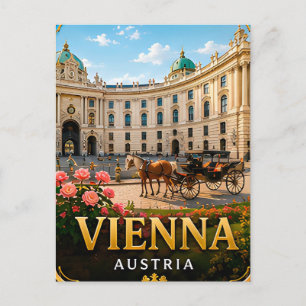 Postal Recuerdo de viaje a Viena Austria Ciudad Viajeros