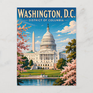 Postal 🏛️ Recuerdo de viaje al Capitolio de Washington D