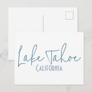 Postal Recuerdo de viaje al lago Tahoe, California