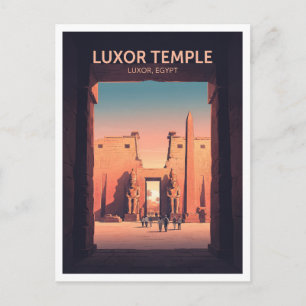 Postal Recuerdo de viaje al Templo de Luxor Egipto