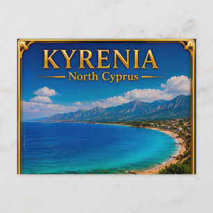 Postal Recuerdo de viaje costero de Chipre del Norte en K