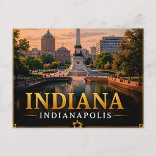 Postal 🗺️ Recuerdo de viaje de Indiana para viajeros de 
