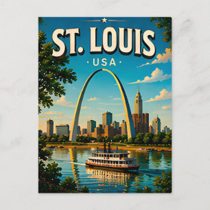 Postal Recuerdo de viaje del Arco Gateway de St. Louis