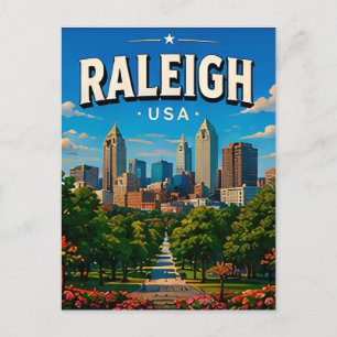 Postal Recuerdo de viaje del Capitolio Estatal de Raleigh