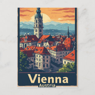 Postal Recuerdo de viaje familiar en Viena, Austria para