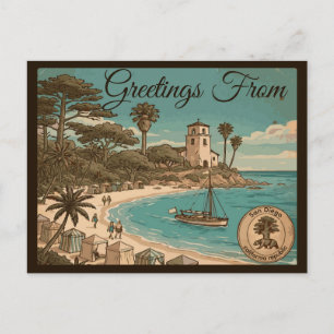 Postal Recuerdo de viaje vintage de San Diego California