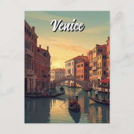 Postal Recuerdo de viaje vintage Venecia Italia