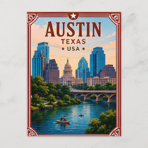 Postal 🤠 Recuerdo de visita al centro de Austin Texas 🤠