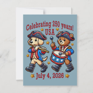 Postal Recuerdo del 250 Aniversario de EE. UU. - Patrióti