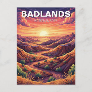 Postal Recuerdo del Parque Nacional Badlands