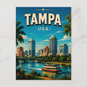 Postal Recuerdo del paseo marítimo de Tampa Riverwalk