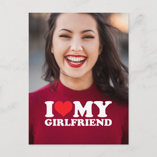 Postal Recuerdo Personalizado de Foto de Mi Novia (Anverso)