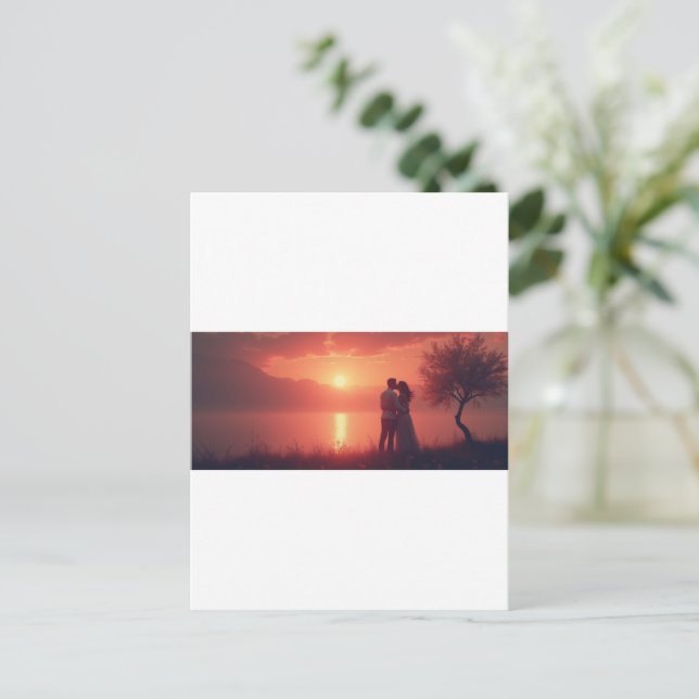 Postal Recuerdos con seres queridos (Anverso de pie)