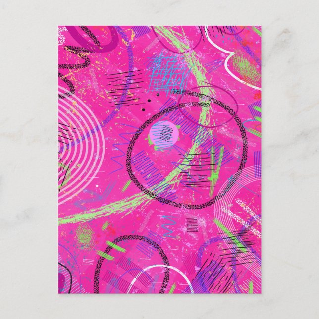 Postal Recuerdos de la Infancia Arte Abstracto (Anverso)