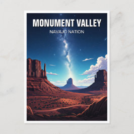 Postal Recuerdos de la Nación Navajo del Valle del Monume