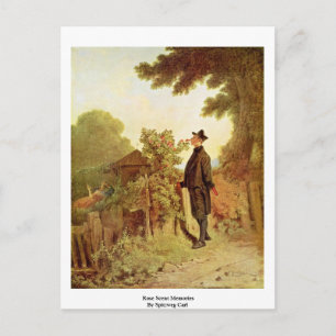 Postal Recuerdos De Olor Rosa Por Spitzweg Carl