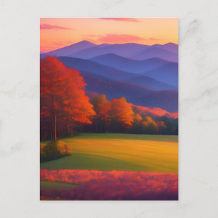 Postal Recuerdos de otoño de Cades Cove