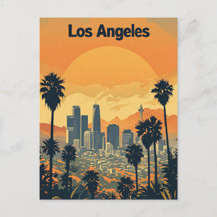 Postal Recuerdos de vacaciones del horizonte de Los Ángel
