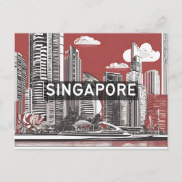 Postal Recuerdos de vacaciones en Singapur