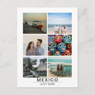 Postal Recuerdos de vacaciones personalizados 6 Fotocolag
