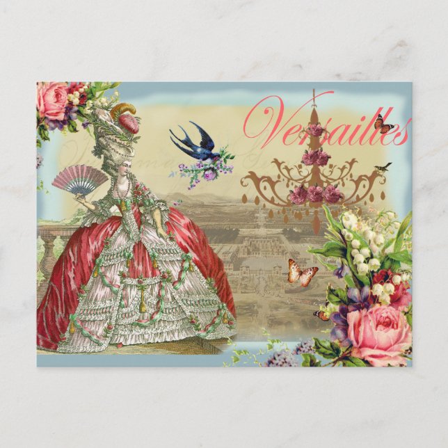 Postal Recuerdos de Versalles (Anverso)