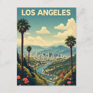 Postal Recuerdos de viaje del horizonte de Los Ángeles Pa