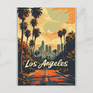 Postal Recuerdos de viaje por la costa de Los Ángeles Cal