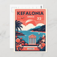 recuerdos de viaje vintage de kefalonia greece