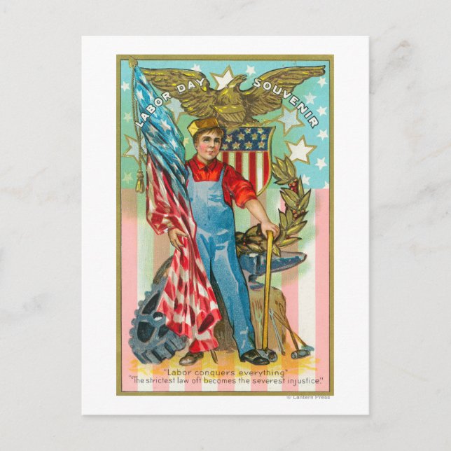 Postal Recuerdos del Día del Trabajo (Anverso)