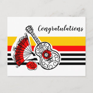 Postal Recuerdos españoles paisaje de felicitación clásic