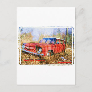 Postal Recuerdos Junk Yard Estación de Red Corvair Wag