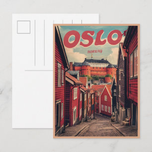 Postal Recuerdos y regalos vintage de Oslo Noruega