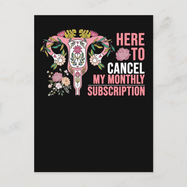 Postal Recuperación de cirugía de histerectomía floral (Anverso)